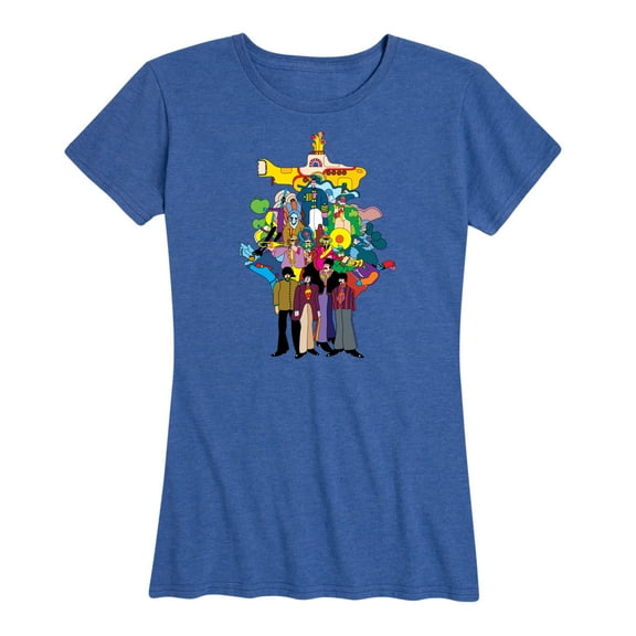 The Beatles - Yellow Submarine Collage - Women's Short Sleeve Graphic T-Shirt