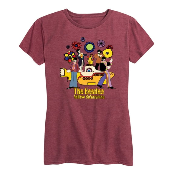 The Beatles - Yellow Submarine Floral - Women's Short Sleeve Graphic T-Shirt