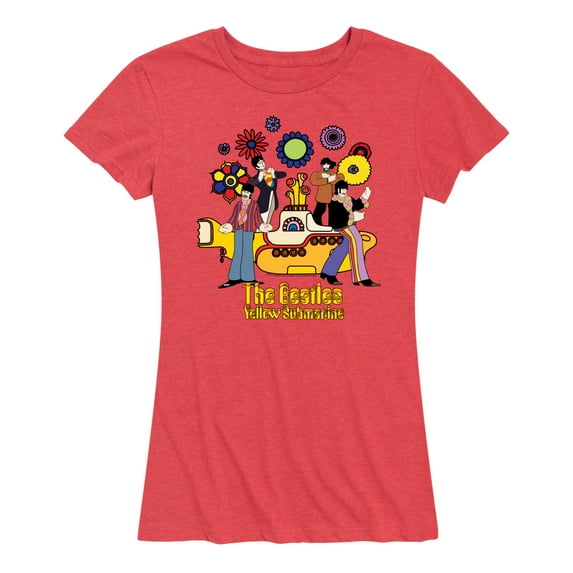 The Beatles - Yellow Submarine Floral - Women's Short Sleeve Graphic T-Shirt