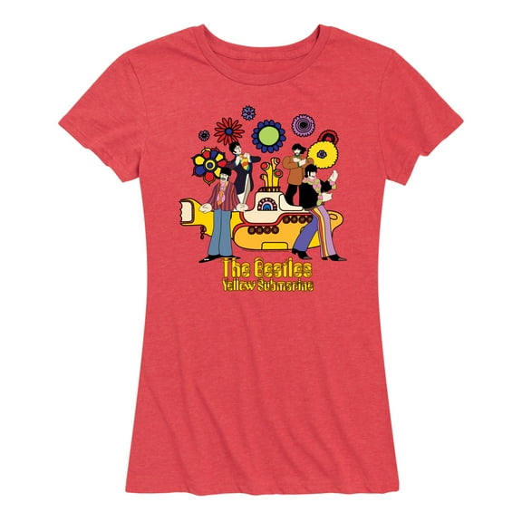 The Beatles - Yellow Submarine Floral - Women's Short Sleeve Graphic T-Shirt