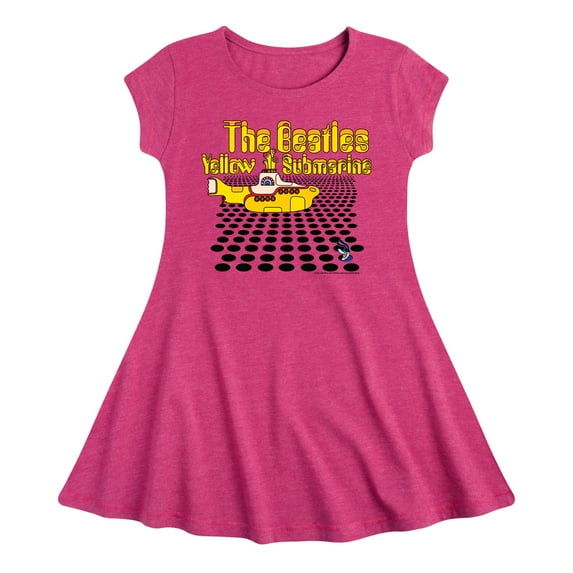 The Beatles - Yellow Submarine - Girls Fit And Flare Cap Sleeve Dress
