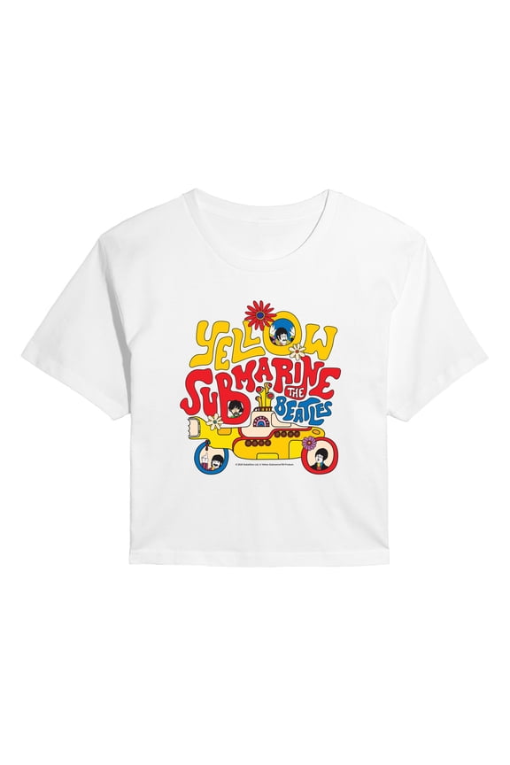 - Yellow Submarine - Juniors Cropped Graphic T-Shirt