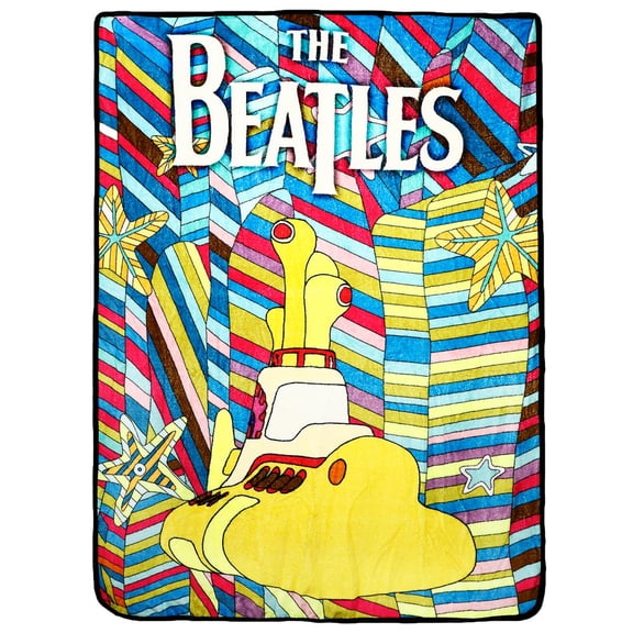 The Beatles Yellow Submarine Psychedelic Fleece Throw