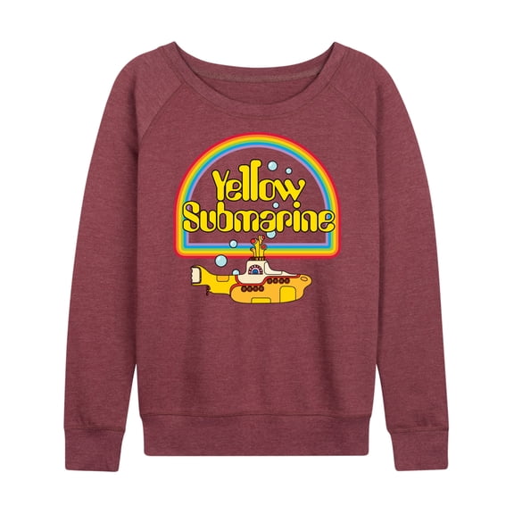 The Beatles - Yellow Submarine Rainbow Logo - Women's Lightweight French Terry Long Sleeve Shirt