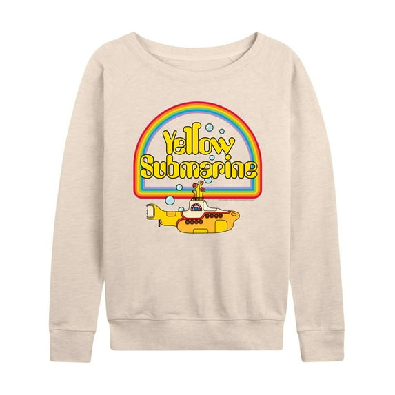 The Beatles - Yellow Submarine Rainbow Logo - Women's Lightweight French Terry Long Sleeve Shirt