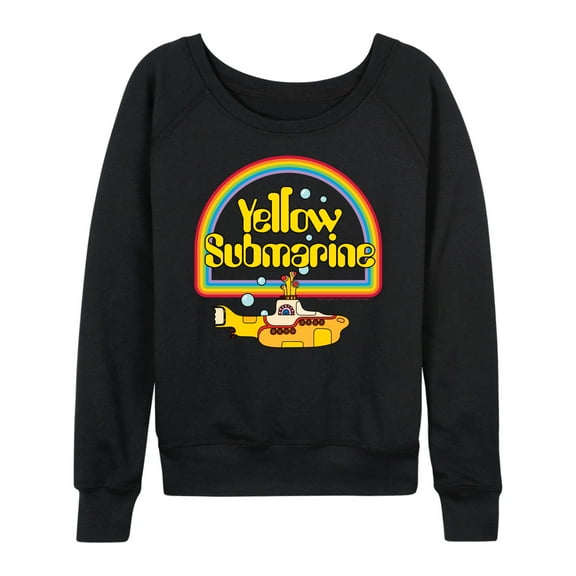 The Beatles - Yellow Submarine Rainbow Logo - Women's Lightweight French Terry Long Sleeve Shirt