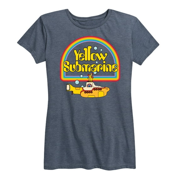 The Beatles - Yellow Submarine Rainbow Logo - Women's Short Sleeve Graphic T-Shirt