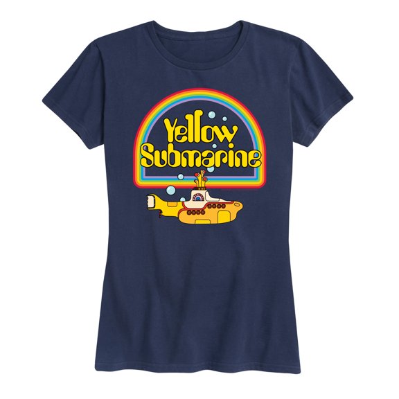 The Beatles - Yellow Submarine Rainbow Logo - Women's Short Sleeve Graphic T-Shirt