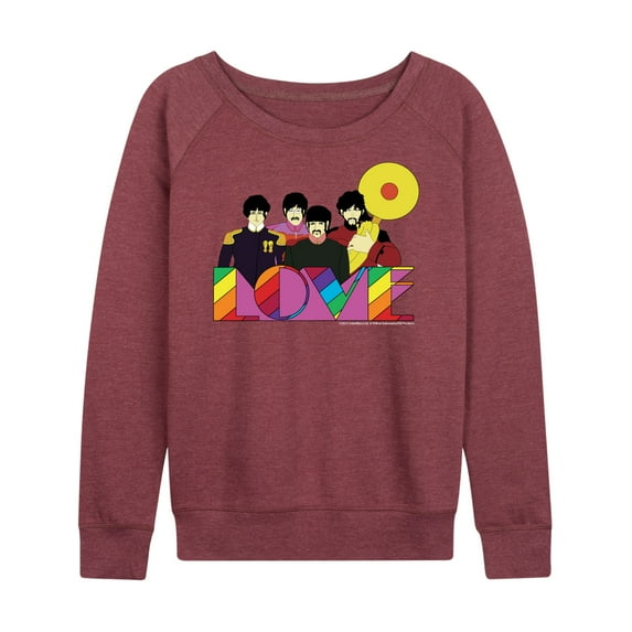 The Beatles - Yellow Submarine Rainbow Love - Women's Lightweight French Terry Long Sleeve Shirt