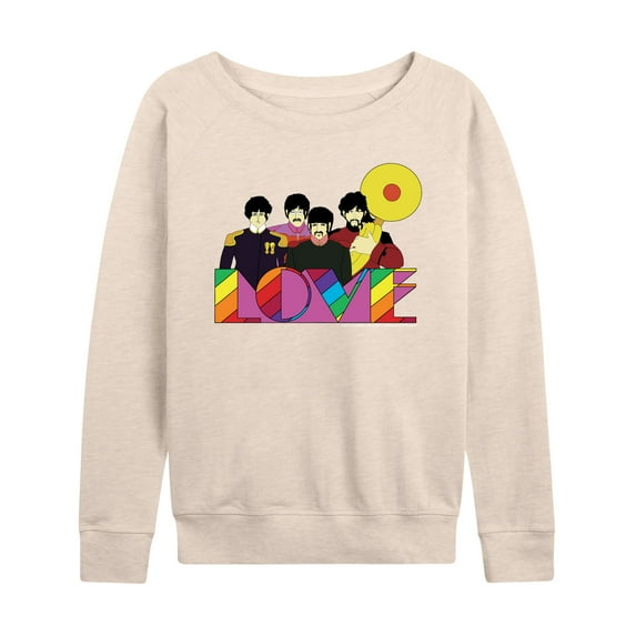 The Beatles - Yellow Submarine Rainbow Love - Women's Lightweight French Terry Long Sleeve Shirt
