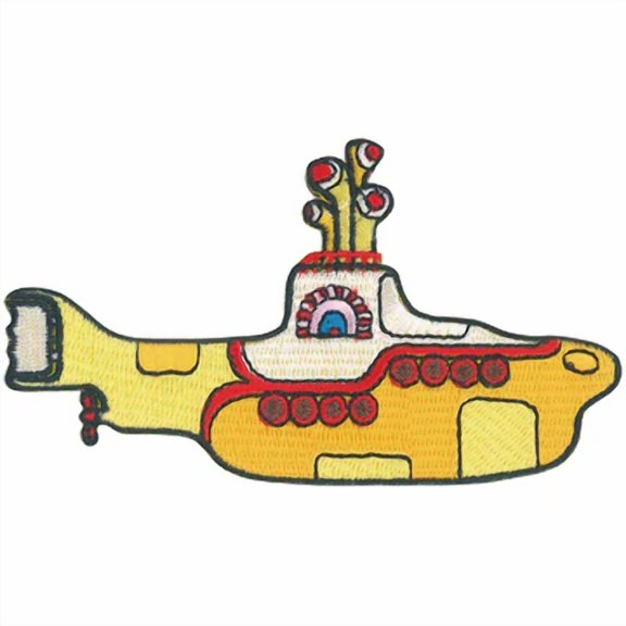 The Beatles Yellow Submarine Sub 4.5"x2.5" Patch