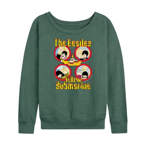 The Beatles - Yellow Submarine Windows - Women's Lightweight French Terry Long Sleeve Shirt