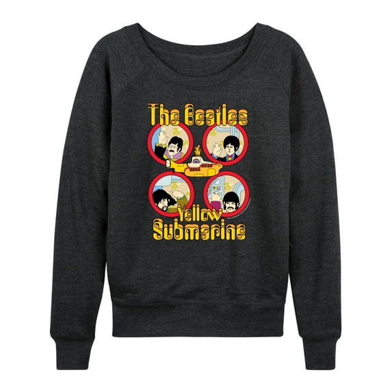 The Beatles - Yellow Submarine Windows - Women's Lightweight French Terry Long Sleeve Shirt