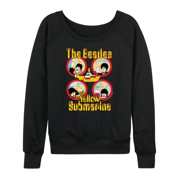 The Beatles - Yellow Submarine Windows - Women's Lightweight French Terry Long Sleeve Shirt