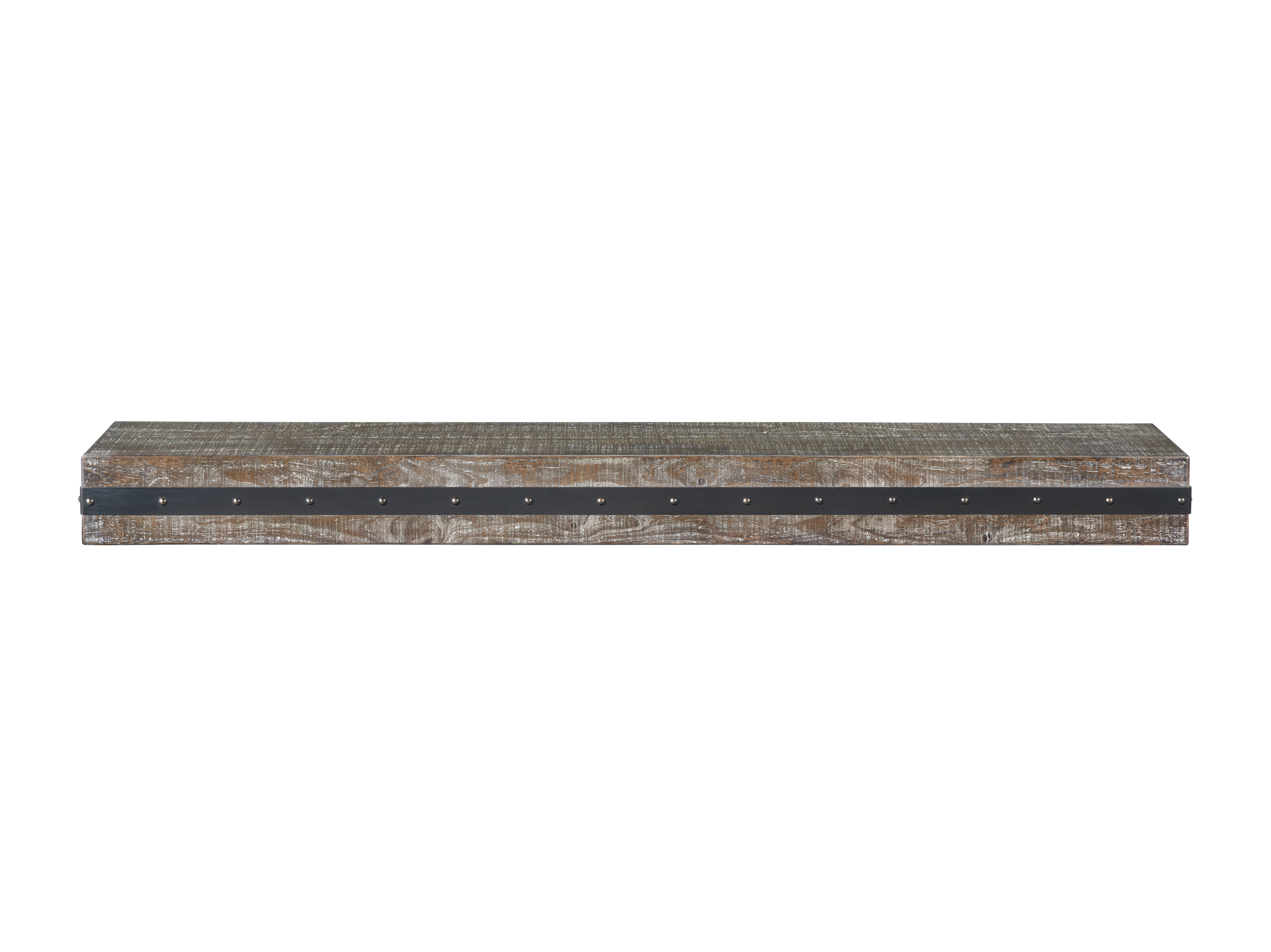 The Bedford 48" Pine Wood Mantel Shelf Gristmill Finish