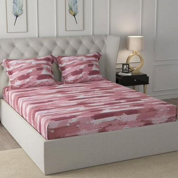 The Bedilco Microfiber soft Cotton King Bedsheet for Double Bed, King Size 90 Inches X 100 Inches with 2 Pillow Covers