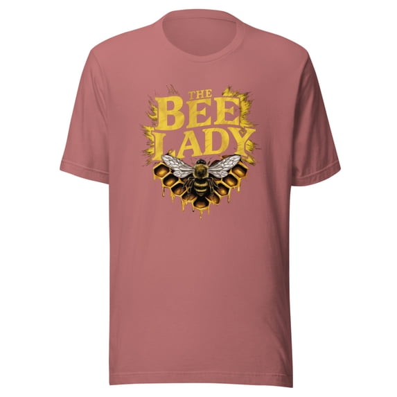 The Bee Lady Shirt, Unisex, Funny BeeKeeper, Bee Lovers, Bee Keeper Shirt, Apiculture, Honeybees, Funny Beekeeping Shirt, Beekeeping Gift (Mauve, L)