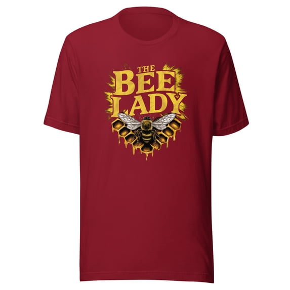 The Bee Lady Shirt, Unisex, Funny BeeKeeper, Bee Lovers, Bee Keeper Shirt, Apiculture, Honeybees, Funny Beekeeping Shirt, Beekeeping Gift (Cardinal, S)