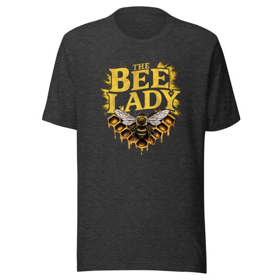 The Bee Lady Shirt, Unisex, Funny BeeKeeper, Bee Lovers, Bee Keeper Shirt, Apiculture, Honeybees, Funny Beekeeping Shirt, Beekeeping Gift (Dark Grey Heather, M)