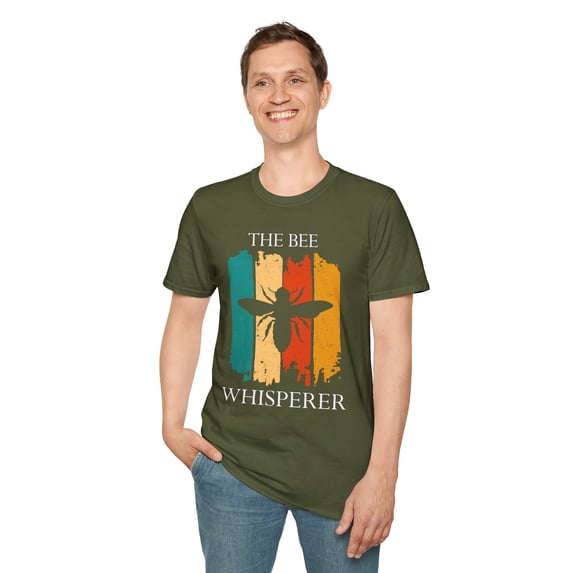 The Bee Whisperer, Gildan Unisex Softstyle T-Shirt, Graphic Tee, S-3XL