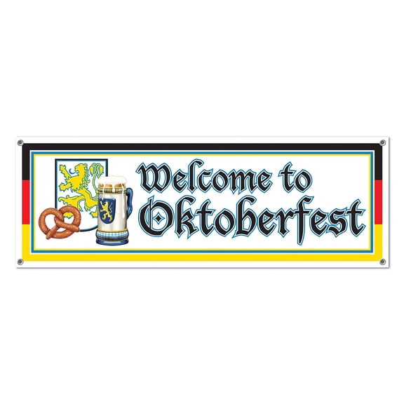 The Beistle Company Multi-color Plastic Polyethylene Party Banner 5'