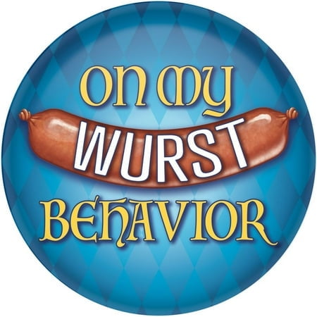 The Beistle Company On My Wurst Behavior Button