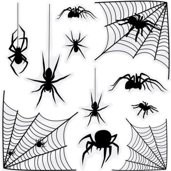 The Beistle Company Spider & Spider Web Silhouette Wall Sticker