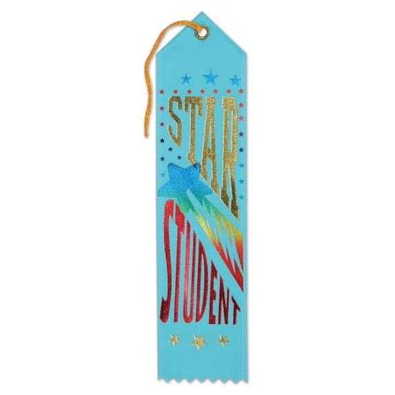 Beistle Star Student Ribbon Award, Multicolor - 1pack