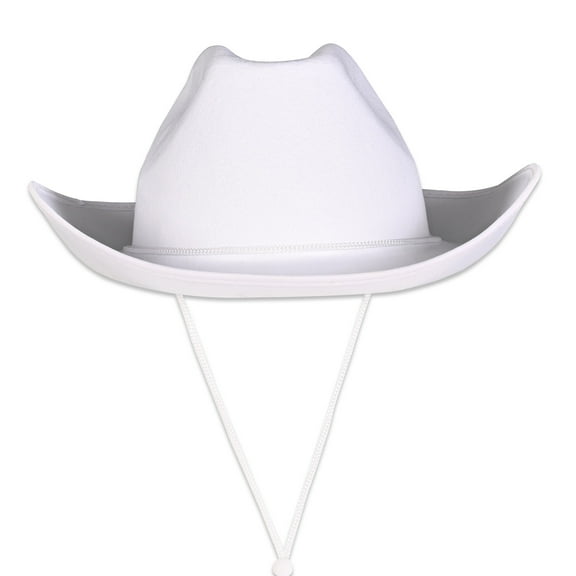 White Felt Cowboy Hat, (1/Pkg)