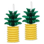 The Beistle Company Yellow Paper Party Lanterns & Hanging Pom Poms