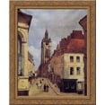 thumbnail image 1 of The Belfry of Douai 24x20 Gold Ornate Wood Framed Canvas Art by Camille Corot, 1 of 2