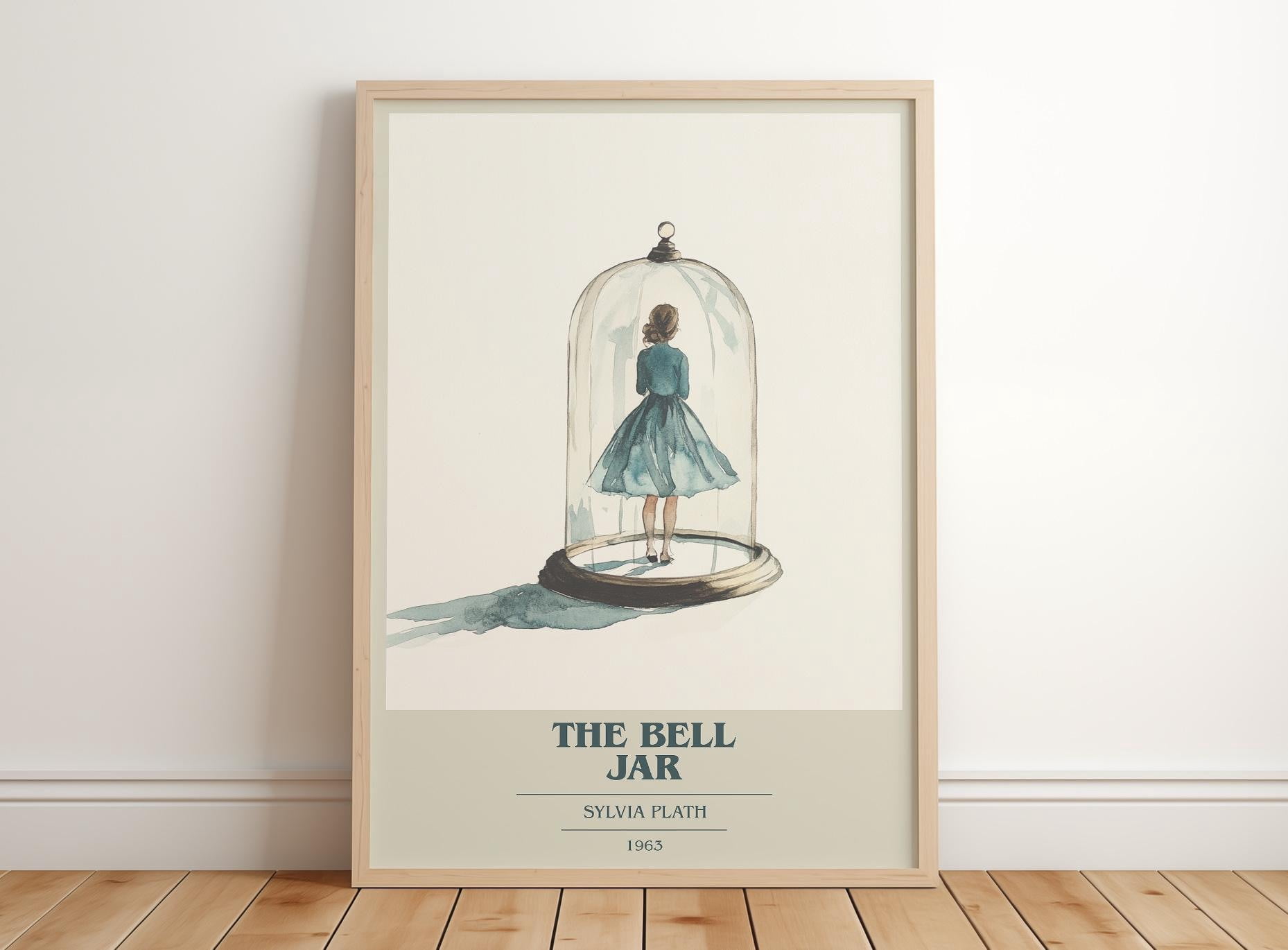 The Bell Jar By Sylvia Plath Literary Fiction Literary Wall Art Poster ...