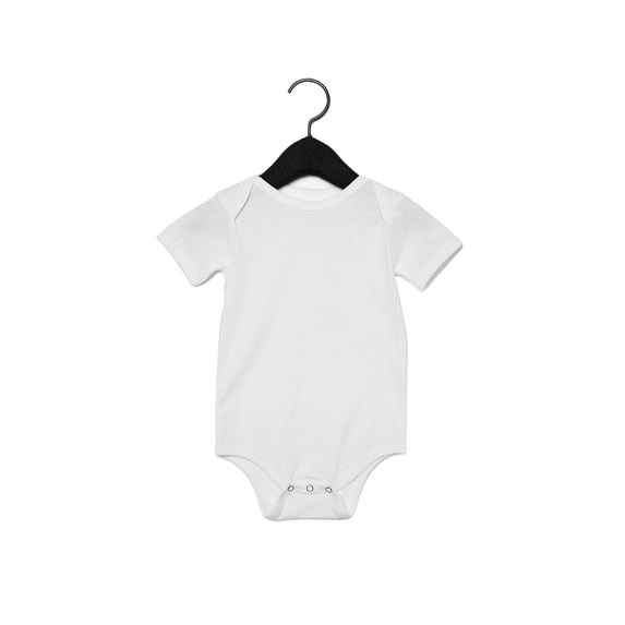 The Bella + Canvas Infant Jersey Short-Sleeve One-Piece - WHITE - 6-12MOS