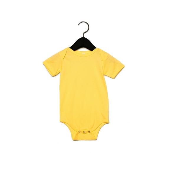 The Bella + Canvas Infant Jersey Short-Sleeve One-Piece - YELLOW - 12-18MOS