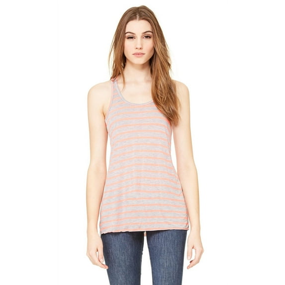 The Bella + Canvas Ladies Flowy Racerback Tank Top - STR ATH HT/ N PK - S