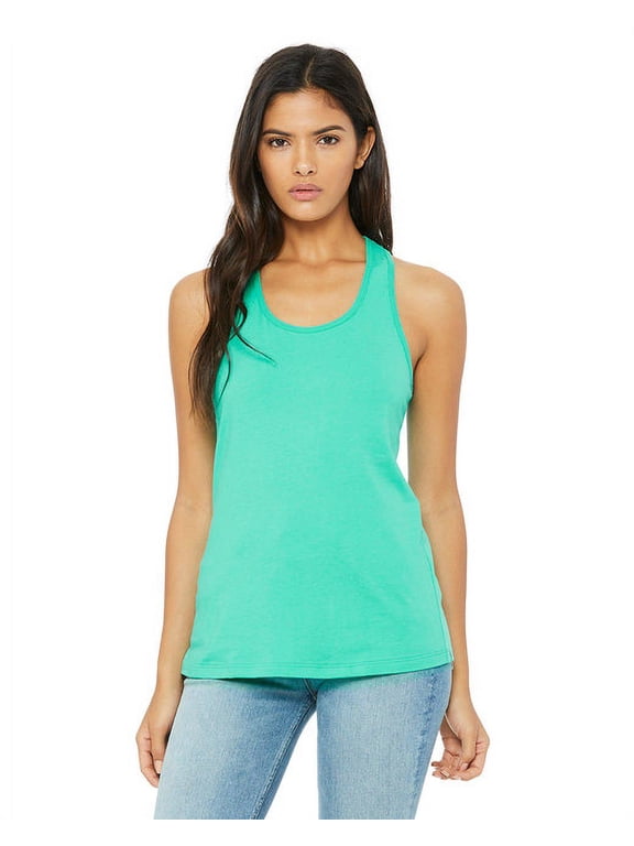 The Bella + Canvas Ladies' Jersey Racerback Tank - TEAL - M