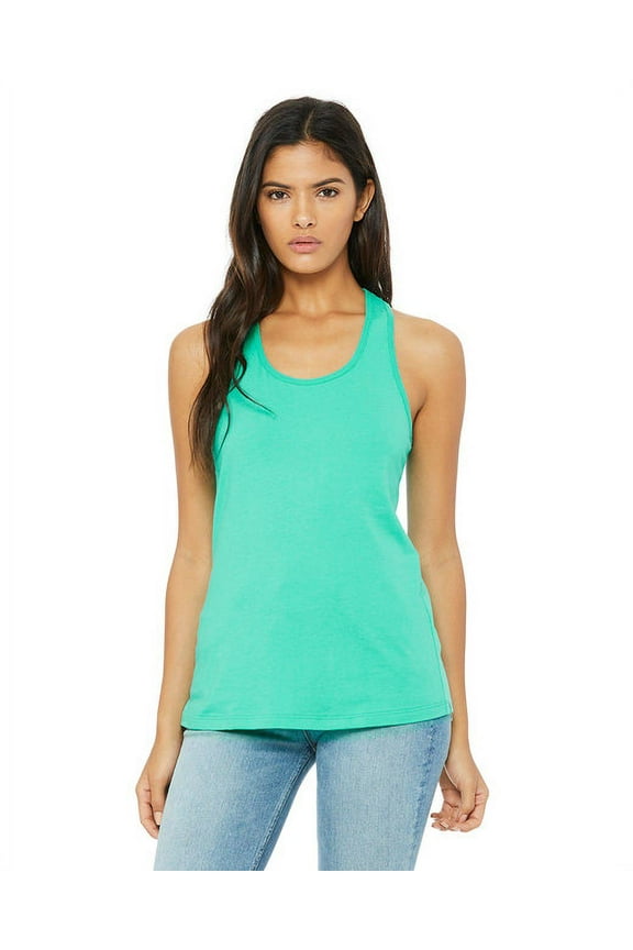The Bella + Canvas Ladies' Jersey Racerback Tank - TEAL - M