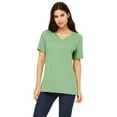 thumbnail image 1 of The Bella + Canvas Ladies Relaxed Jersey Short Sleeve V-Neck T-Shirt - LEAF - S, 1 of 2