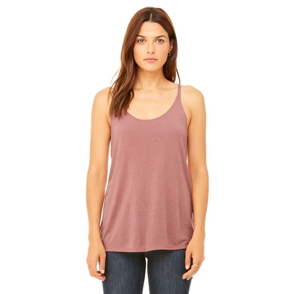 The Bella + Canvas Ladies Slouchy Tank Top - MAUVE - L