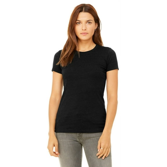 The Bella   Canvas Ladies The Favorite T-Shirt - BLACK HEATHER - 2XL