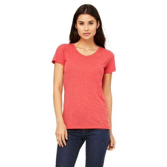 The Bella Canvas Ladies Triblend Short Sleeve T-Shirt RED TRIBLEND L