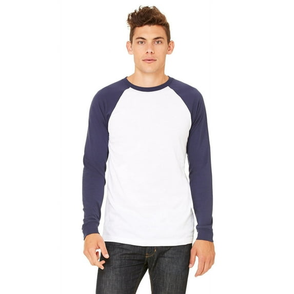 Bella + Canvas Men's Jersey Long-Sleeve Baseball T-Shirt