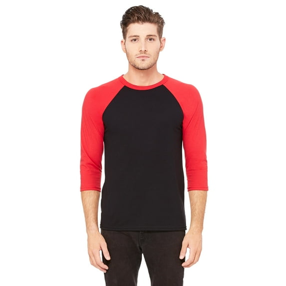 Bella + Canvas Unisex Jersey 3/4 Sleeve Baseball T-Shirt - C3200
