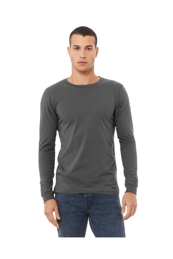 The Bella + Canvas Unisex Jersey Long Sleeve T-Shirt - ASPHALT - S