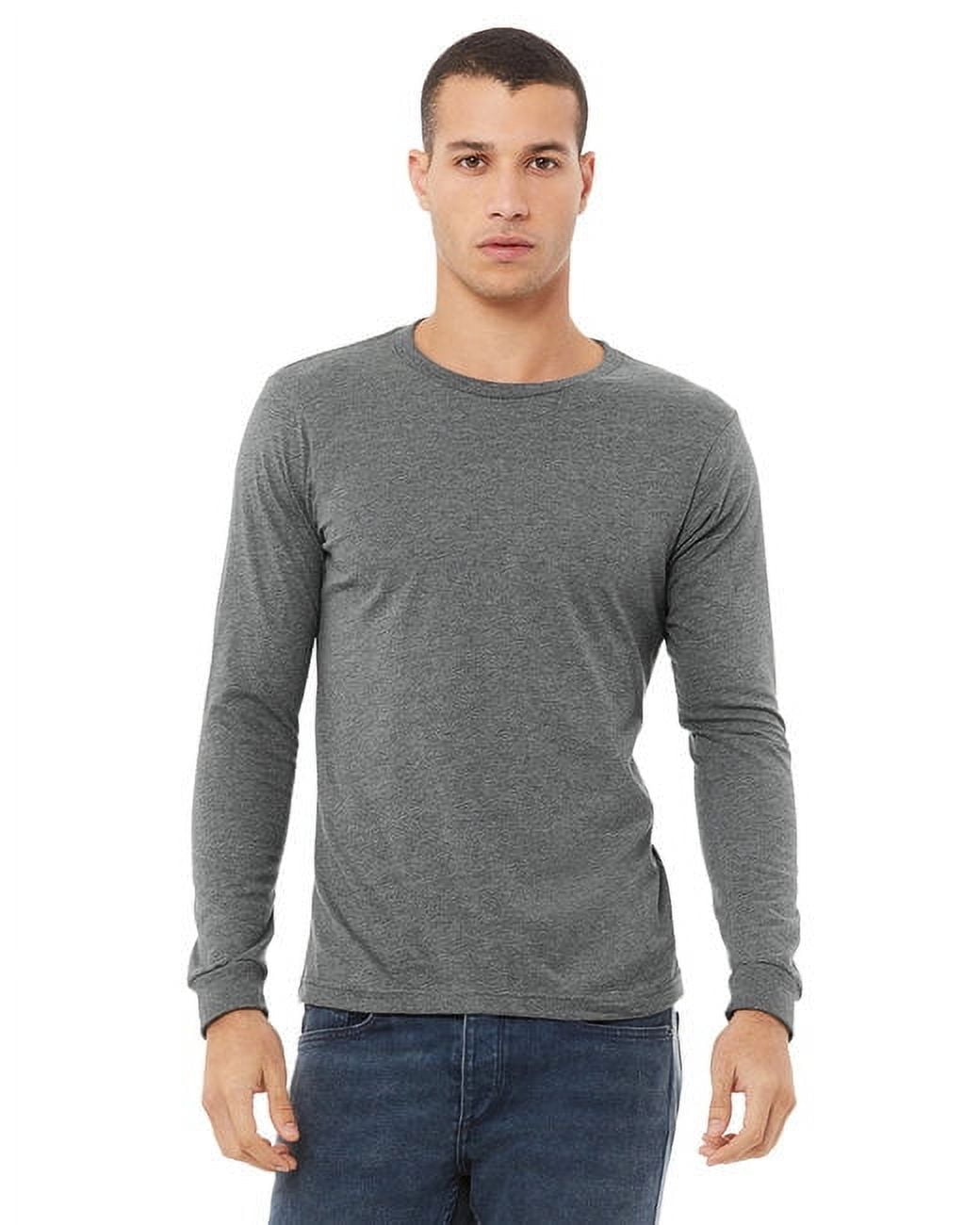 Bella + Canvas Unisex 3/4 Sleeve Baseball T-Shirt - Raglan Sleeve Tri-Blend Tee (Deep Heather/Black, Medium) - View #13