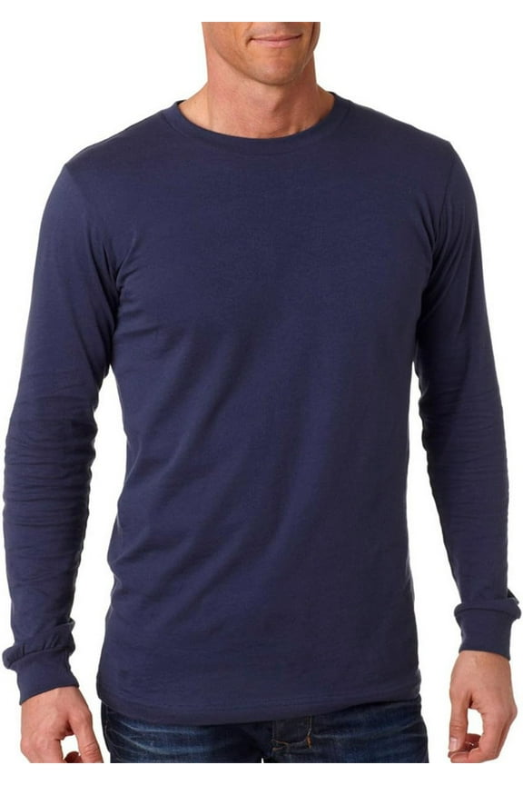 The Bella Canvas Unisex Jersey Long Sleeve T-Shirt NAVY L