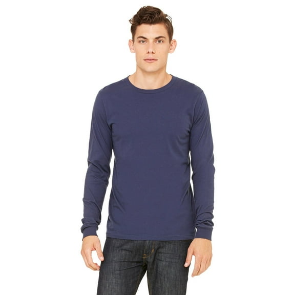 The Bella Canvas Unisex Jersey Long Sleeve T-Shirt NAVY XL