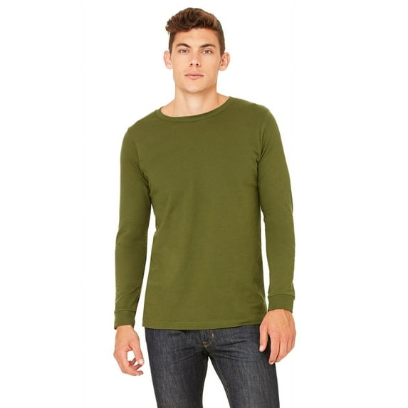 The Bella + Canvas Unisex Jersey Long Sleeve T-Shirt - OLIVE - 2XL
