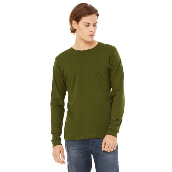 The Bella Canvas Unisex Jersey Long Sleeve T-Shirt OLIVE L