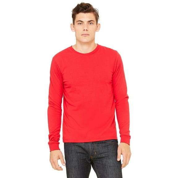 The Bella   Canvas Unisex Jersey Long Sleeve T-Shirt - RED - 2XL